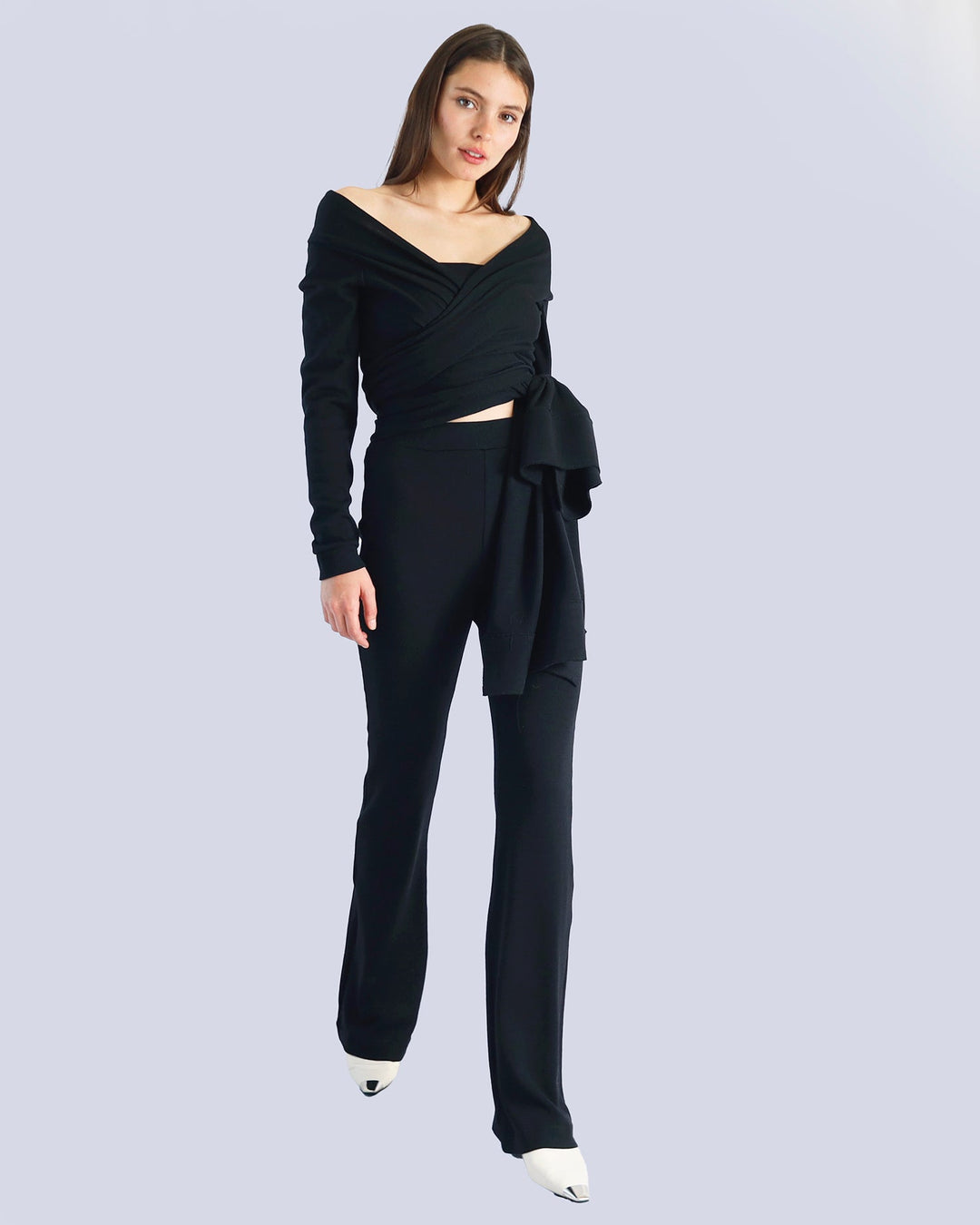Maison Marie Saint Pierre | Pants | MARCELARE | Black | Scarf | MODESTE | Black