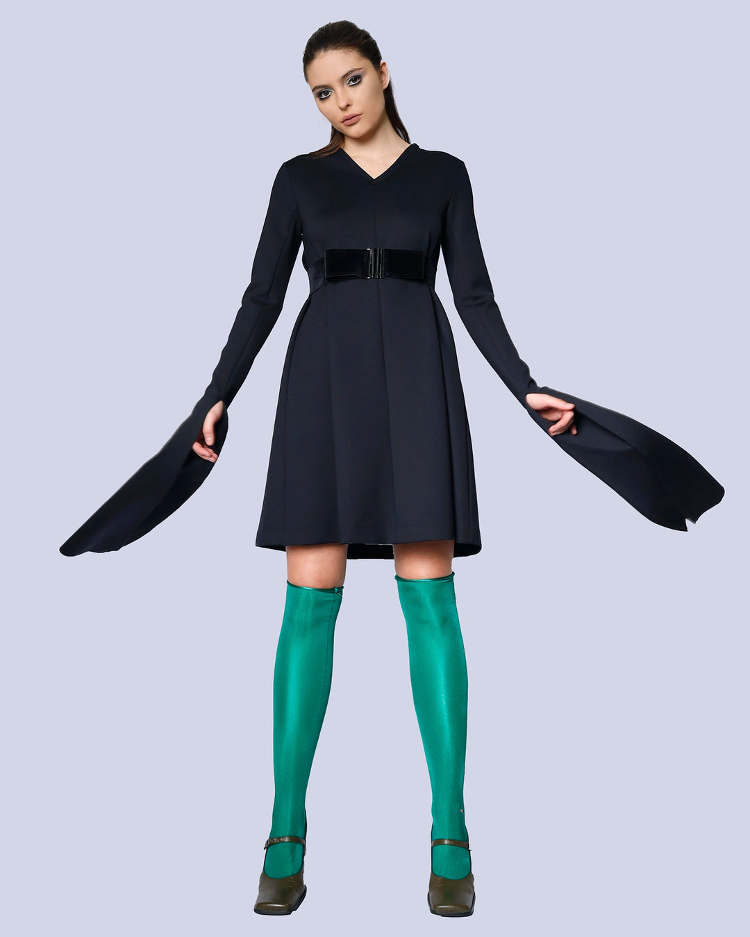 Maison Marie Saint Pierre | Dress | MAY | Black | Belt | MESCAP | Black