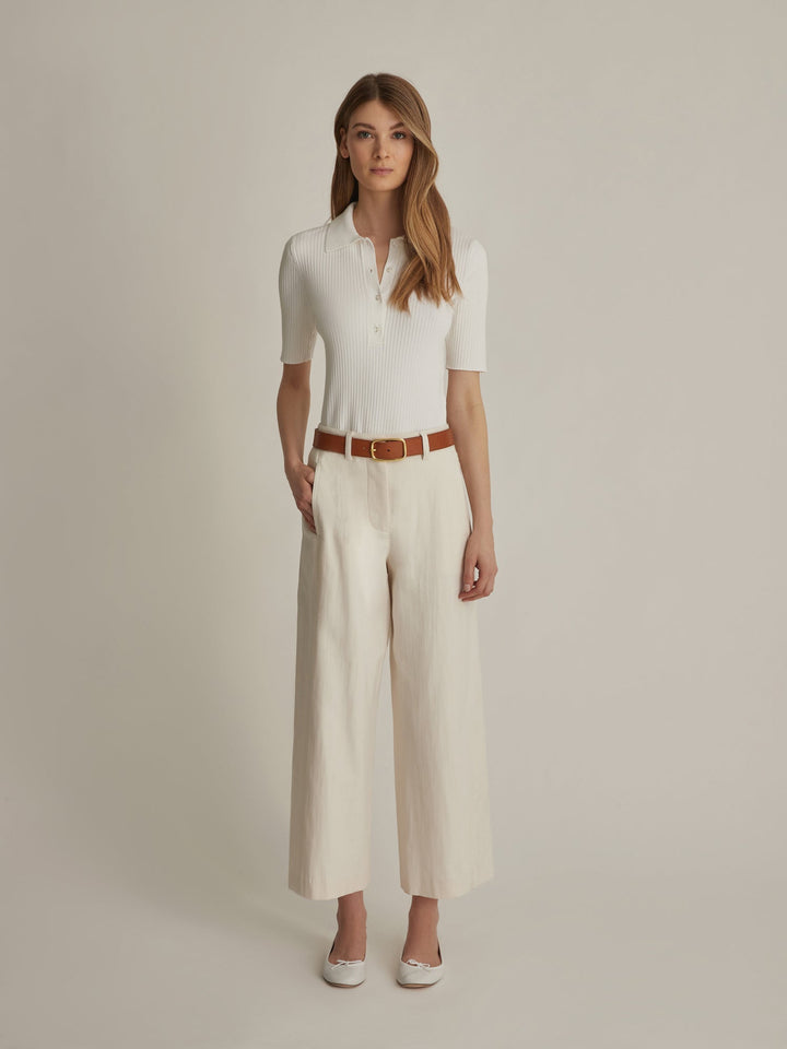 Cropped wide pant