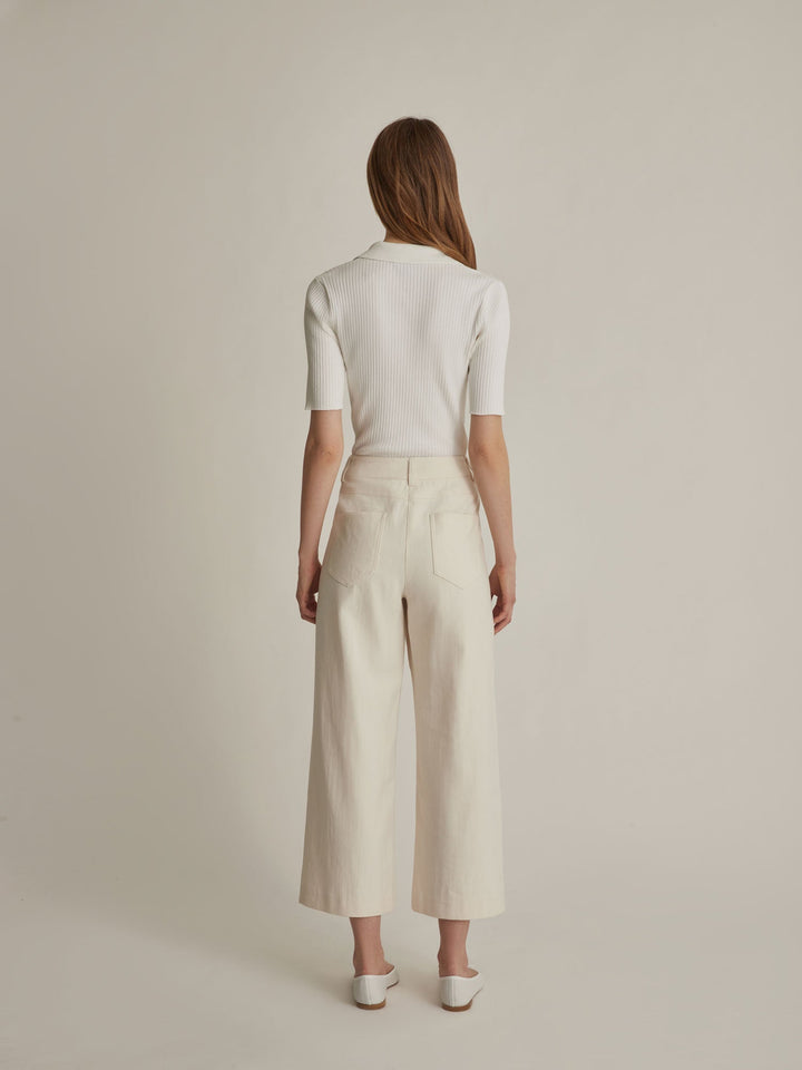 Cropped wide pant