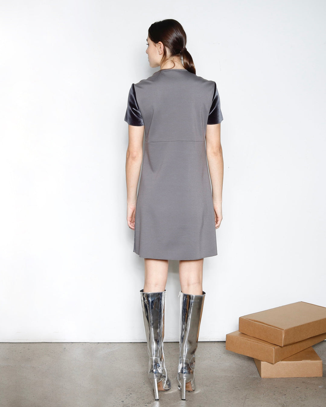 Maison Marie Saint Pierre | Dress | Brittany | Charcoal | Pewter