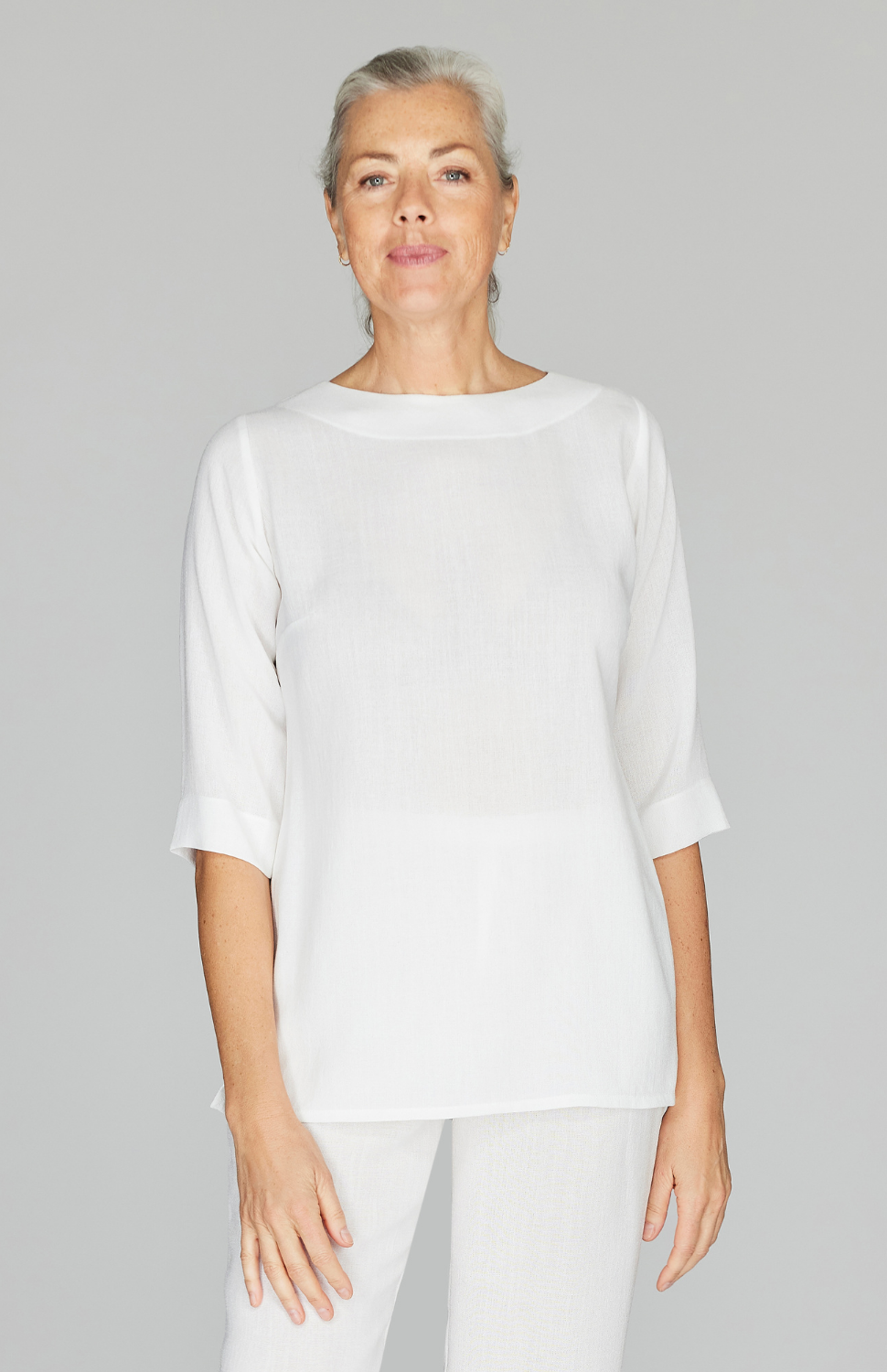 Microlinen Essential 3/4 Sleeve Blouse