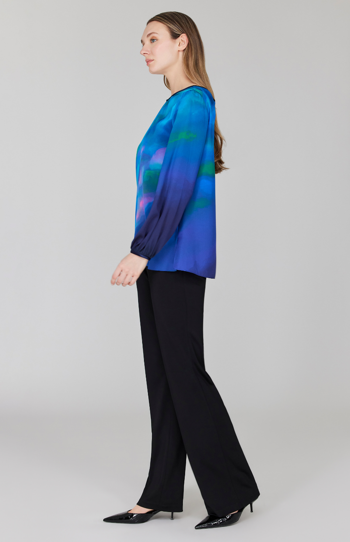 PREORDER Mountainscape Gather Neck Blouse