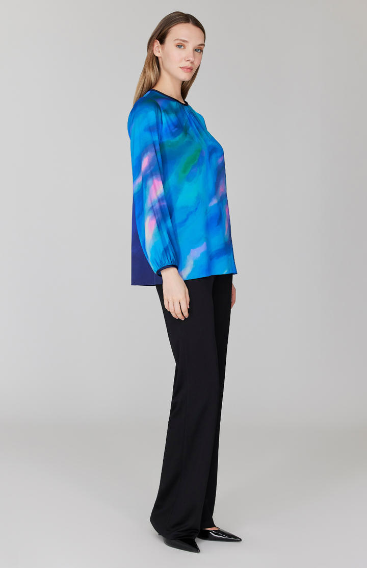 PREORDER Mountainscape Gather Neck Blouse
