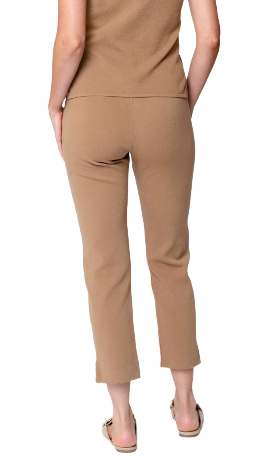 Alice Milano-Knit Slim Leg Pants; Mocha