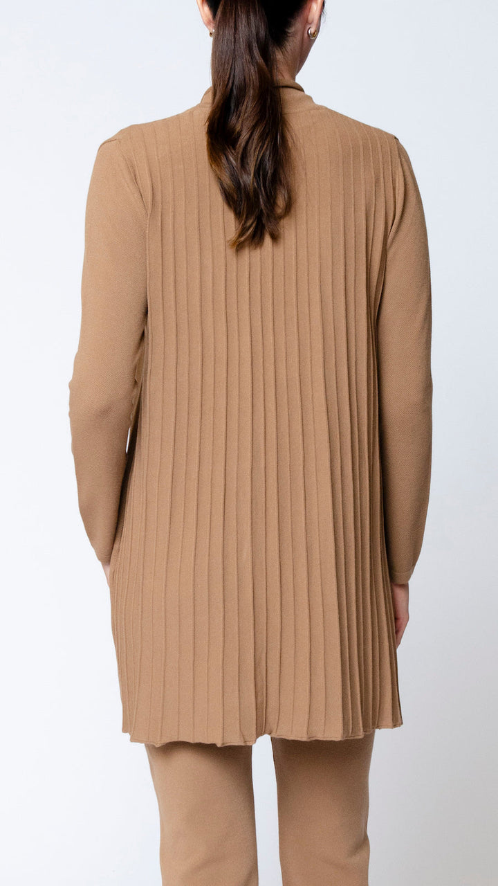 Amely Shawl Collar Mid-Length Cardigan; Mocha