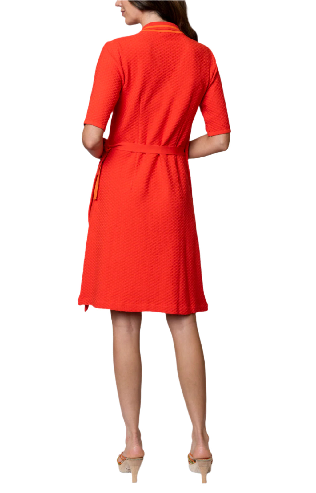 Makayla Wrap Dress; Bright Orange / Orange