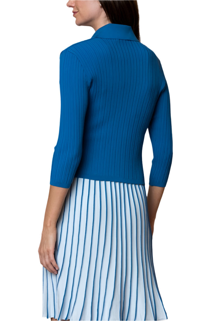 Vicky Cropped Cardigan ; Ocean Blue