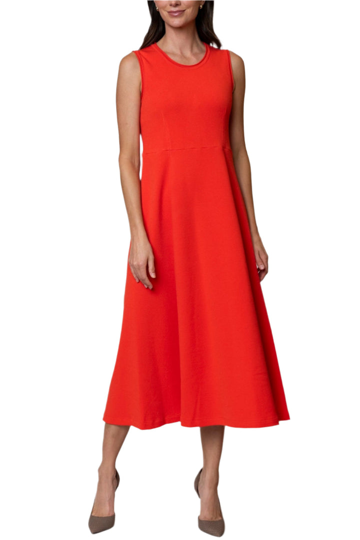 Mabel Maxi Sleeveless A-line Dress; Bright Orange