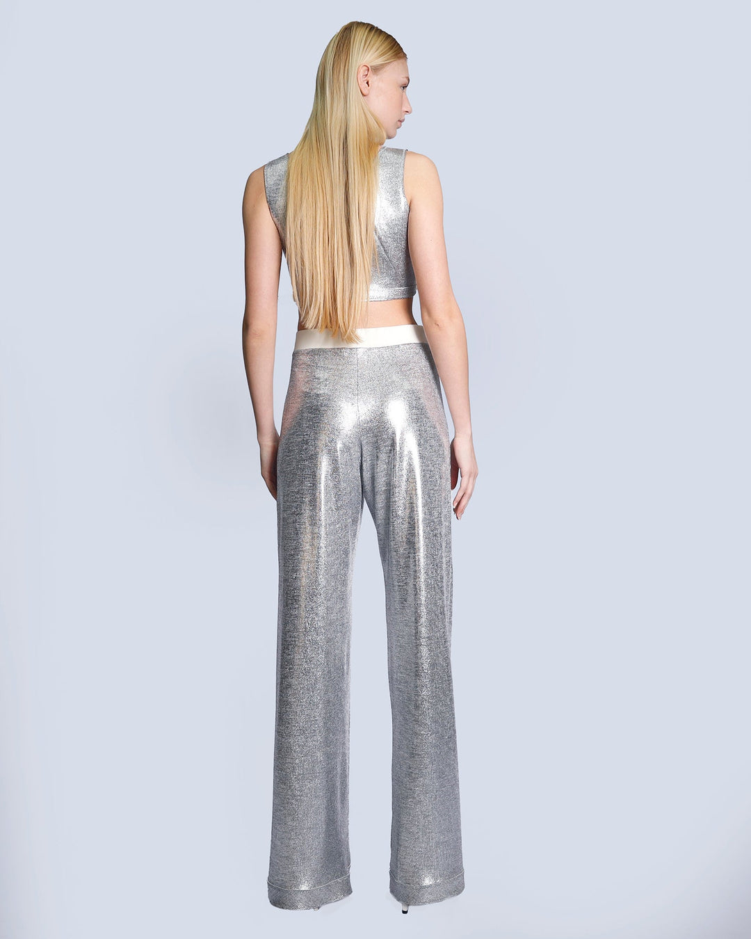 Maison Marie Saint Pierre | Top | JARED | Silver | Pants | JENDER | Silver | White