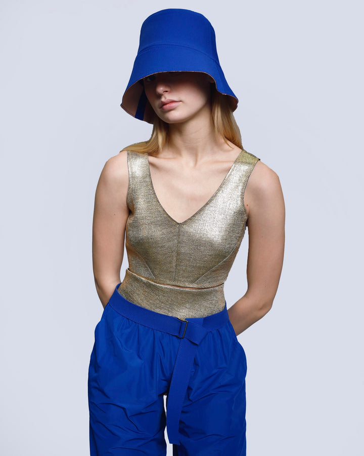 Maison Marie Saint Pierre | Top | JARED | Gold | Pants | JACK | Royal Blue | Gold | Belt | JINETTE | Royal Blue