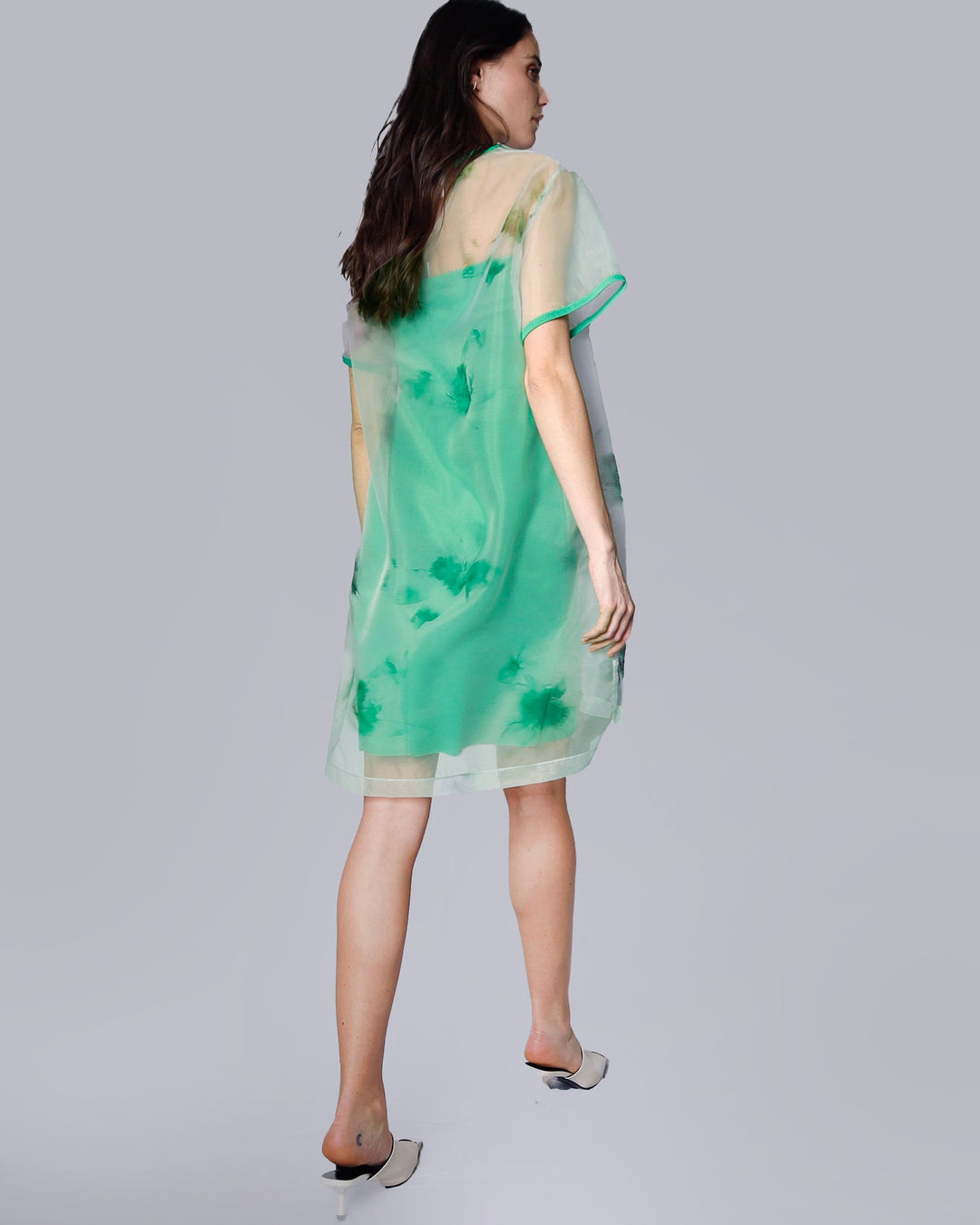 Maison Marie Saint Pierre | Dress | JUSTINE2 | Jade | Aqua Lily Green