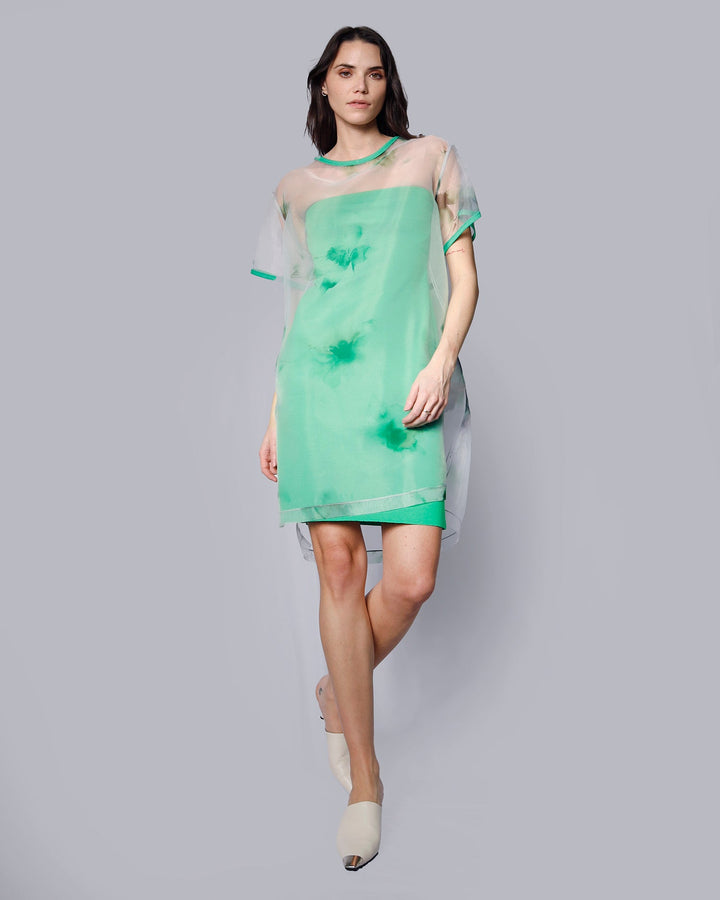 Maison Marie Saint Pierre | Dress | JUSTINE2 | Jade | Aqua Lily Green