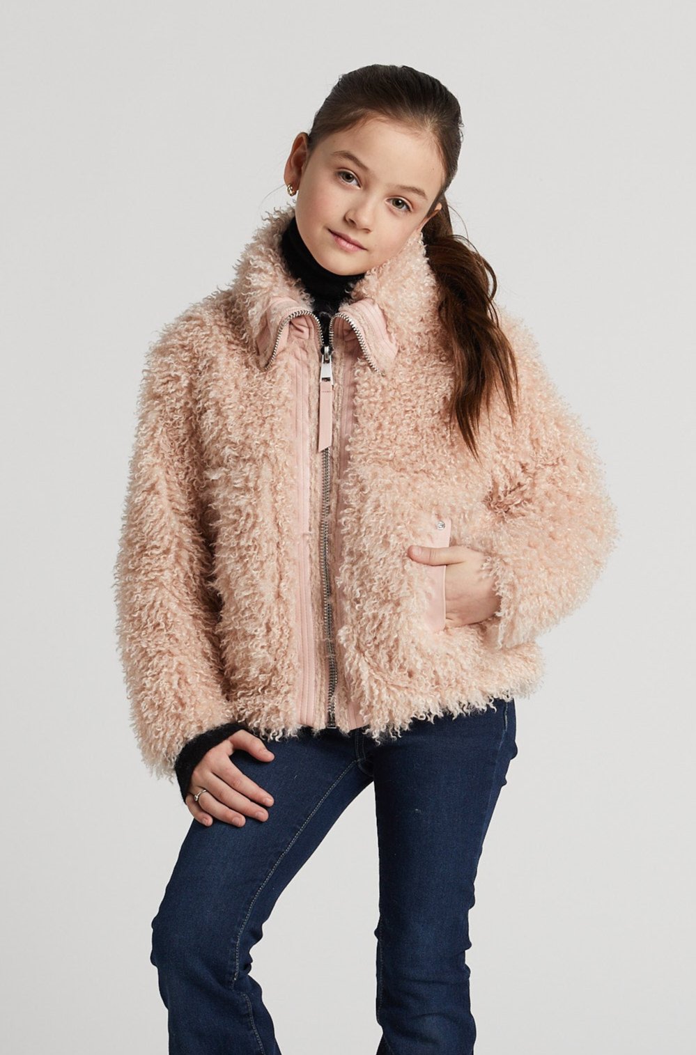 Carrie Short Mongolian Faux Fur Coat