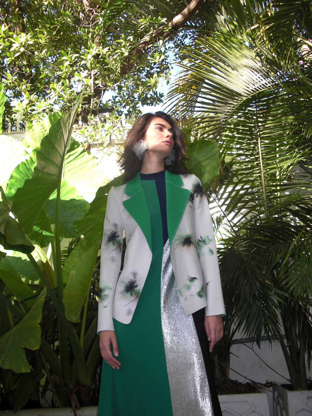 Maison Marie Saint Pierre | Jacket | JENNA2 | Aqua Lily Green | Jade | Dress | JAMINI | Multi