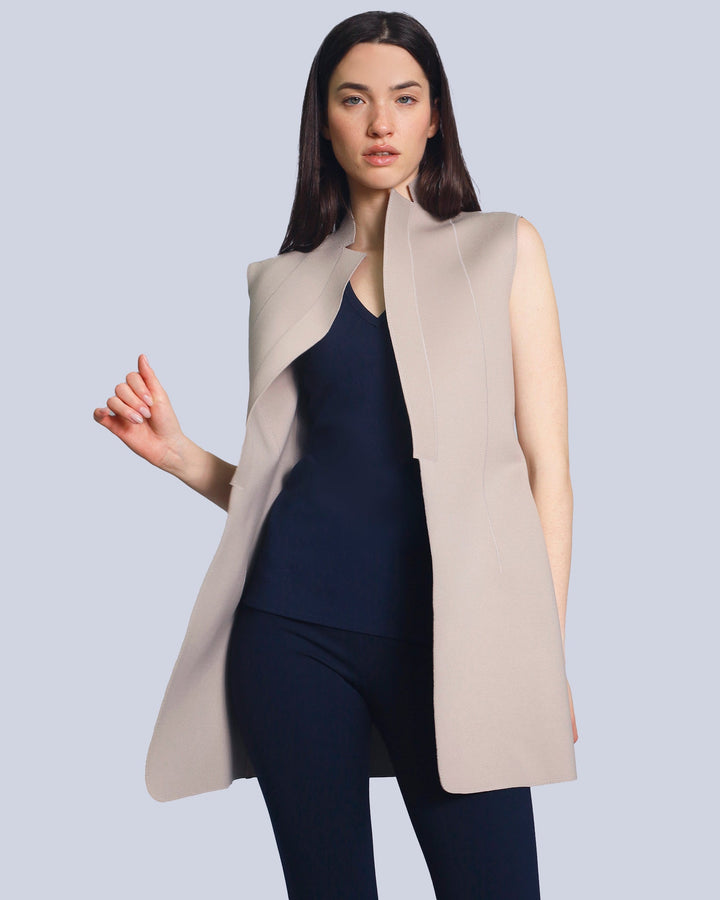 Top MONSERRATE | Deep Blue | Maison Marie Saint Pierre | jacket | NAHM | Fog