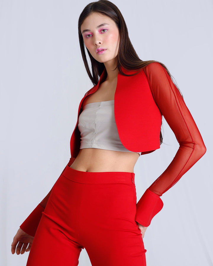 Maison Marie Saint Pierre | Bolero | VENISE | Red | Pants | STEN | Red