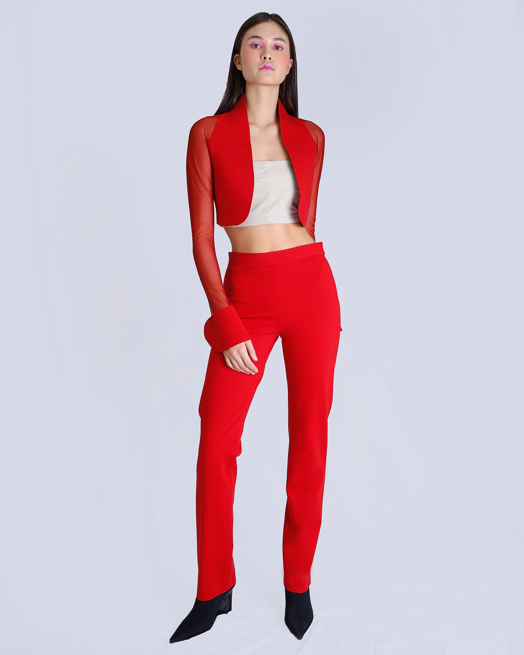 Maison Marie Saint Pierre | Bolero | VENISE | Red | Pants | STEN | Red