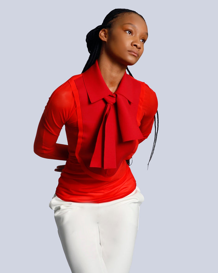 Haut Dantone | Red | Pants| LEPUS2 | White