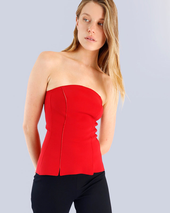 Maison Marie Saint Pierre | Top | GARANCE | Red | Pants | POLARY | Black