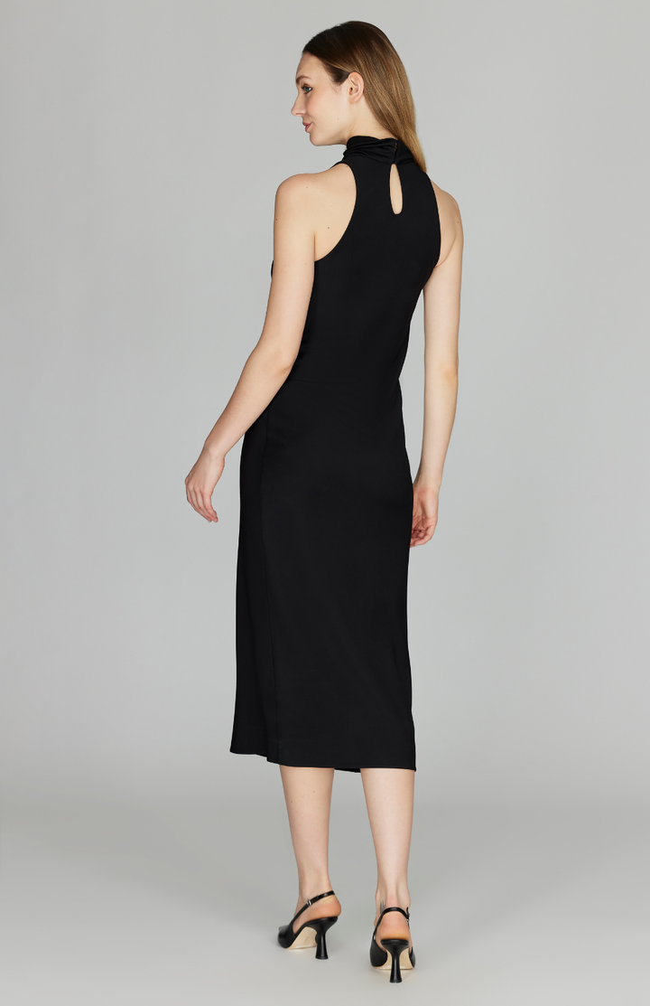 Matte Jersey High Neck Cowl Dress