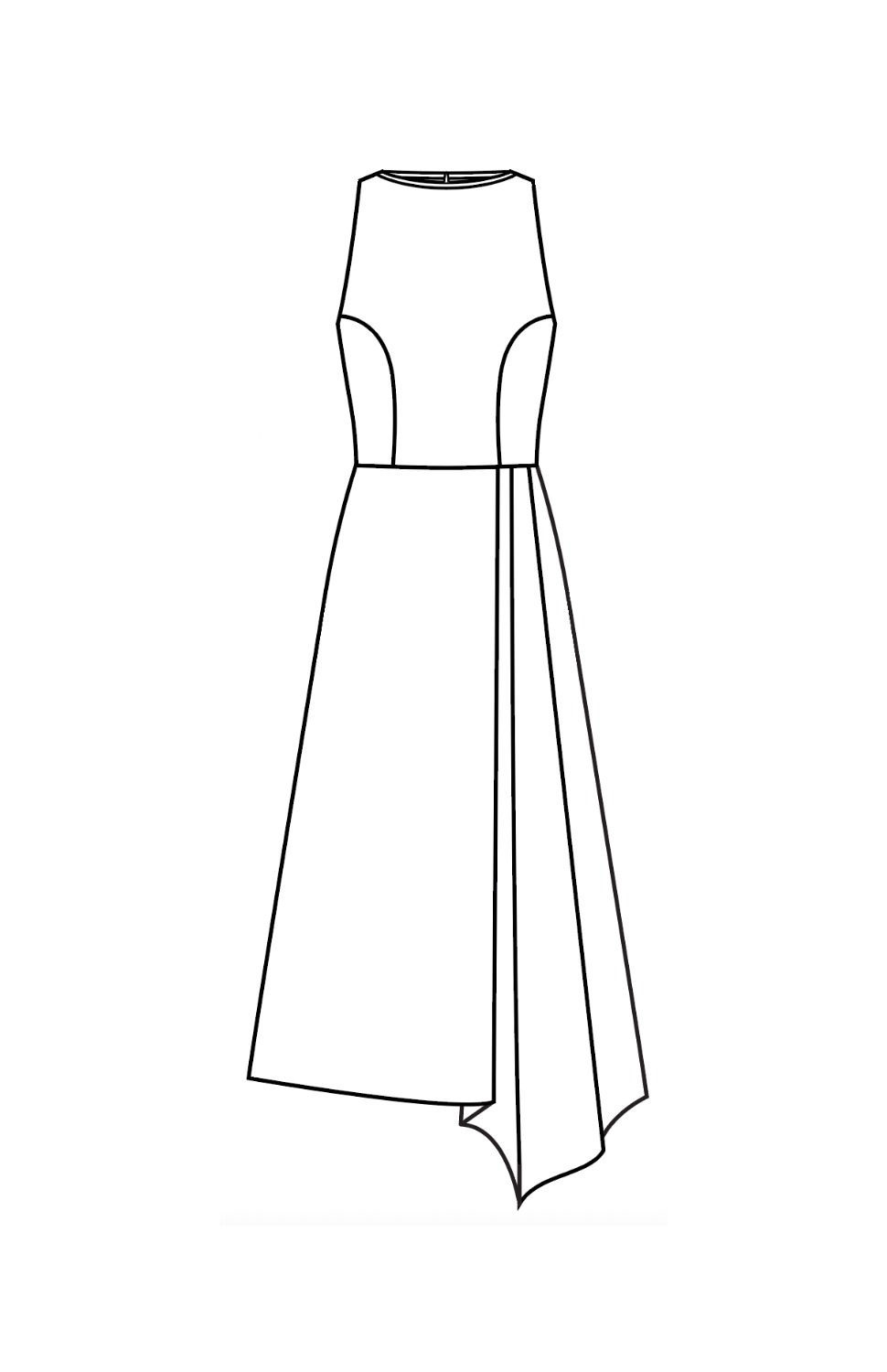 PREORDER Rose Dot Jacquard Asymmetric Fit & Flare Dress