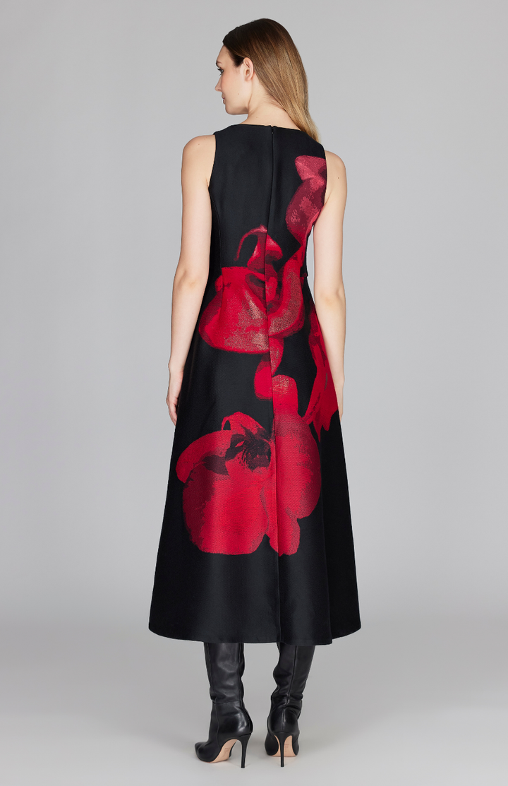 PREORDER Orchid Jacquard Sleeveless Fit & Flare Dress