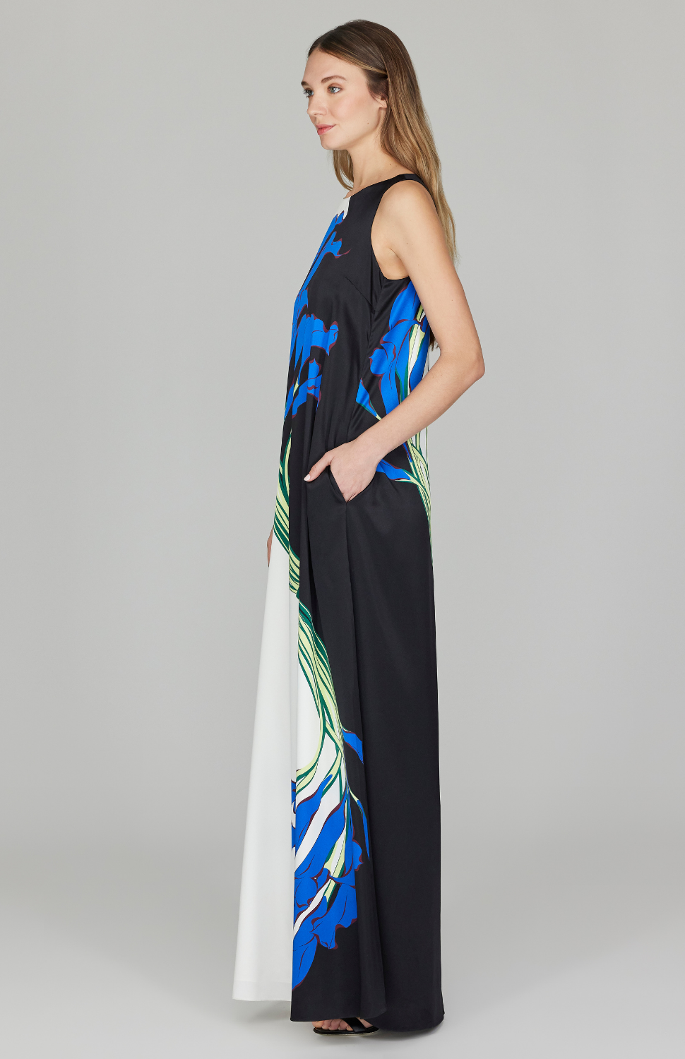 Calla Lily Sleeveless Trapeze Gown