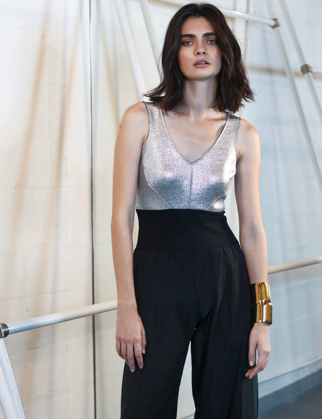 Maison Marie Saint Pierre | Jumpsuit | JOSUE | Silver | Black