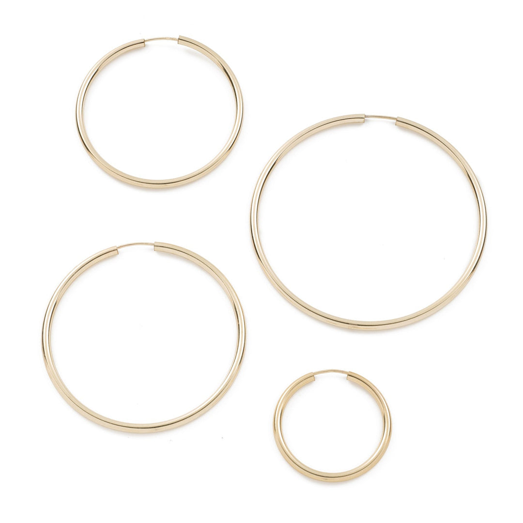 Flex Endless Hoops In 14Kt Gold Filled And Sterling Silver