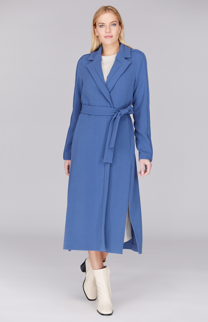 Double Face Trench Coat w/ Trim Detail