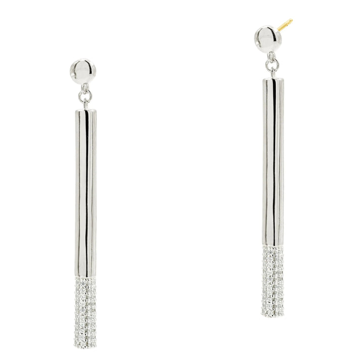 PlatinumonSterlingSilver Radiance Matchstick Earring FR Vault EARRING