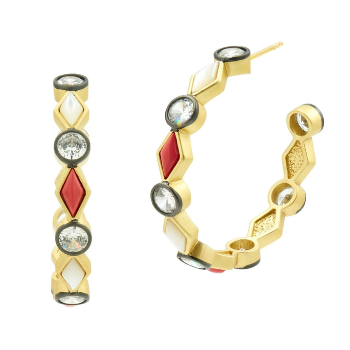 Coral Shades of Brooklyn Hoop Earring FR Vault EARRING
