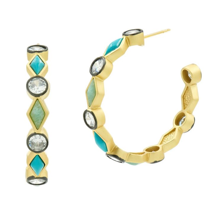 Turquoise Shades of Brooklyn Hoop Earring FR Vault EARRING