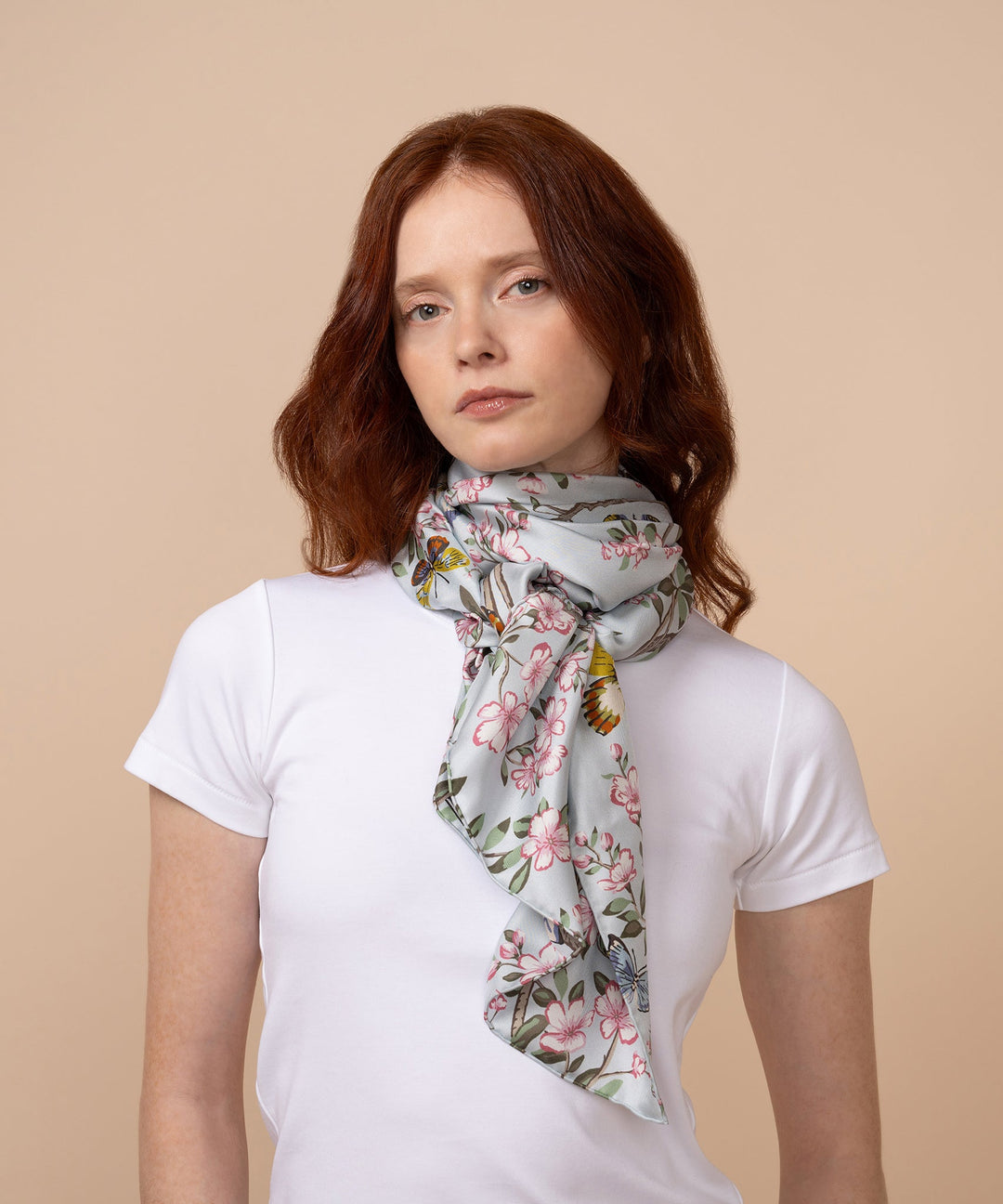 Spring Unfolding Silk Oblong Scarf
