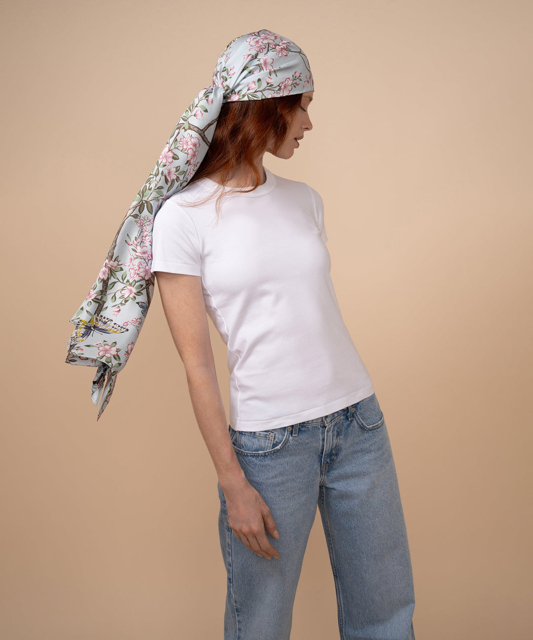Spring Unfolding Silk Oblong Scarf