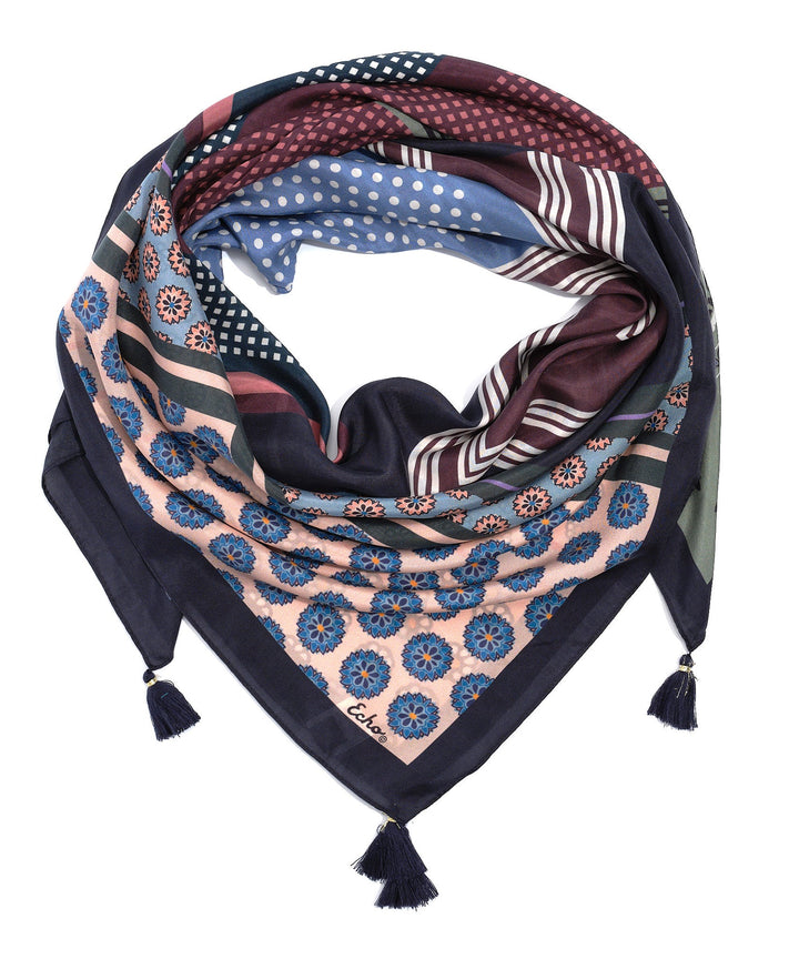 Foulard Patch Tassel Square in color Multi