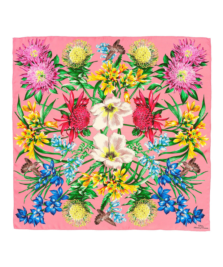 Blooms Of Oceania 35" Silk Square