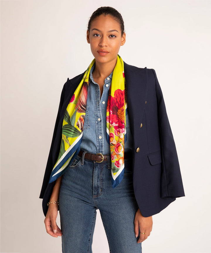 A Snail's Tale 35" Silk Square Scarf