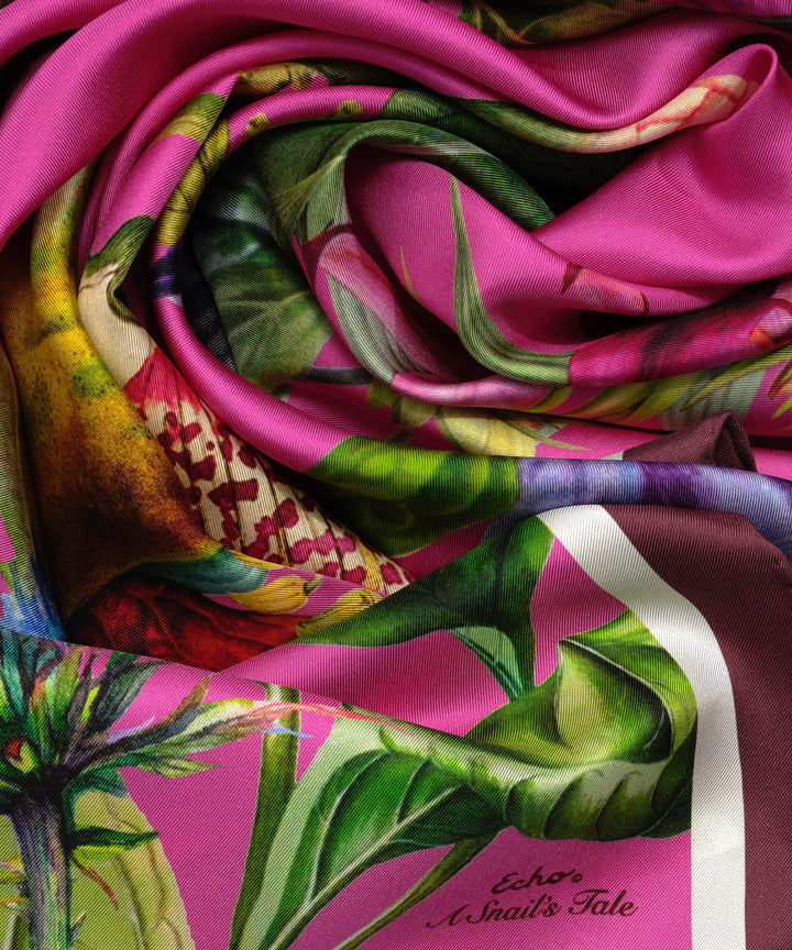 A Snail's Tale 35" Silk Square Scarf