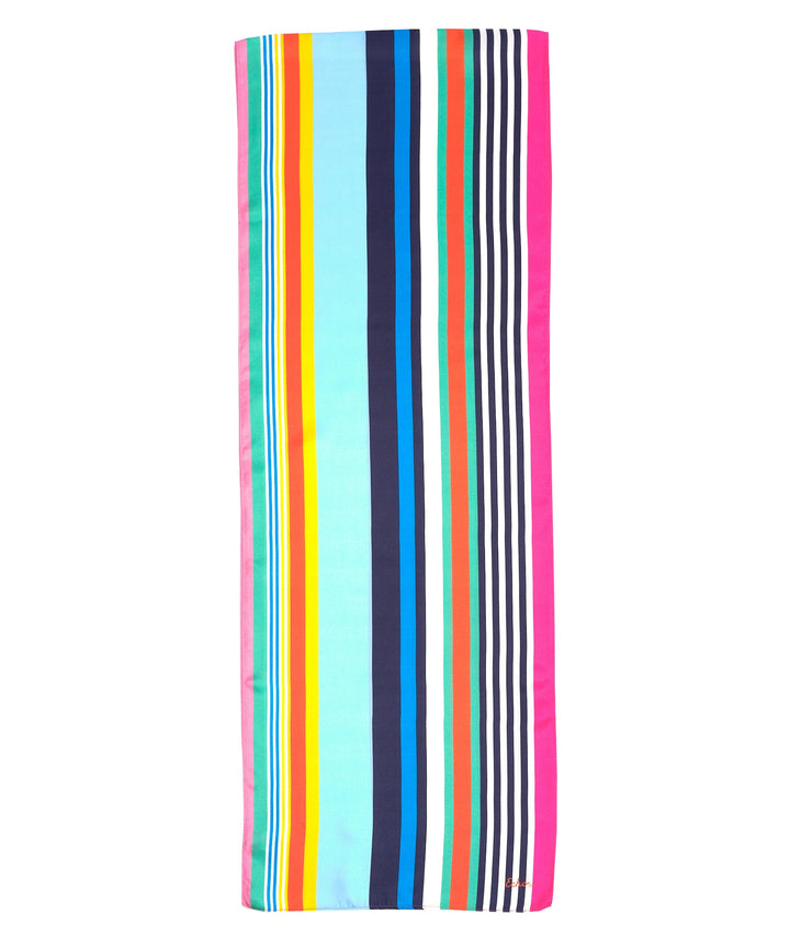 Tropic Stripe Silk Oblong in color Multi