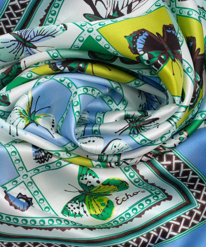 Butterfly Display Silk Square Scarf