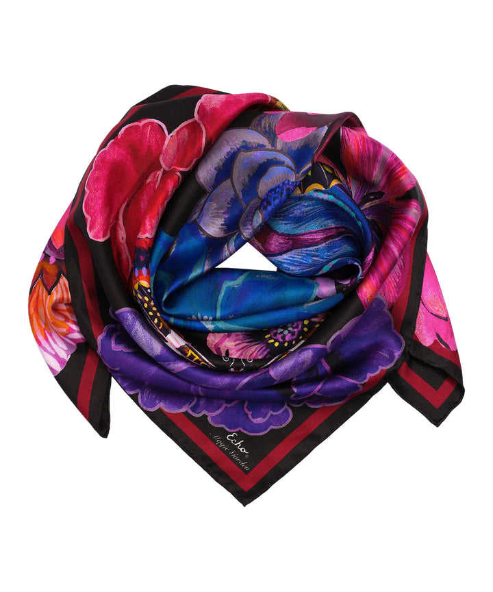 Magic Garden 35" Silk Square Scarf