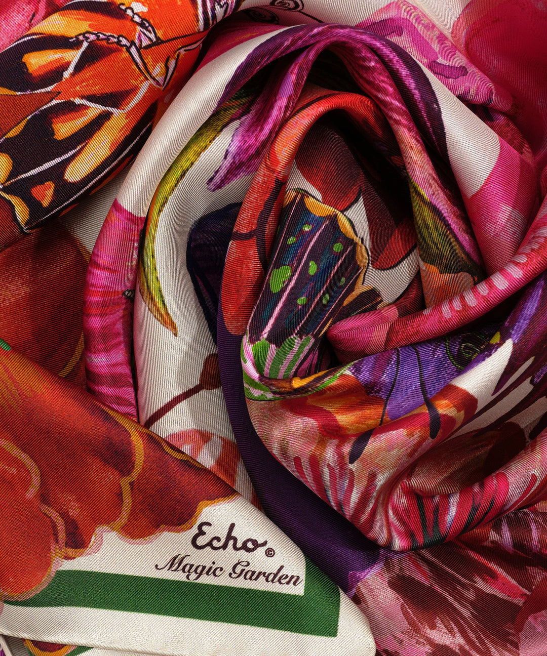 Magic Garden 35" Silk Square Scarf