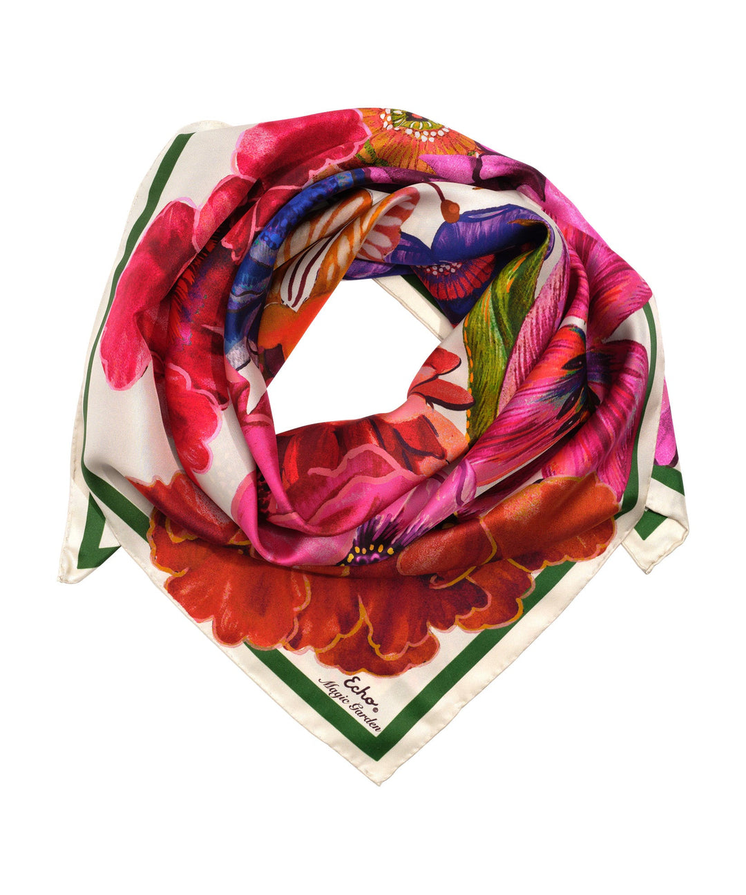 Magic Garden 35" Silk Square Scarf