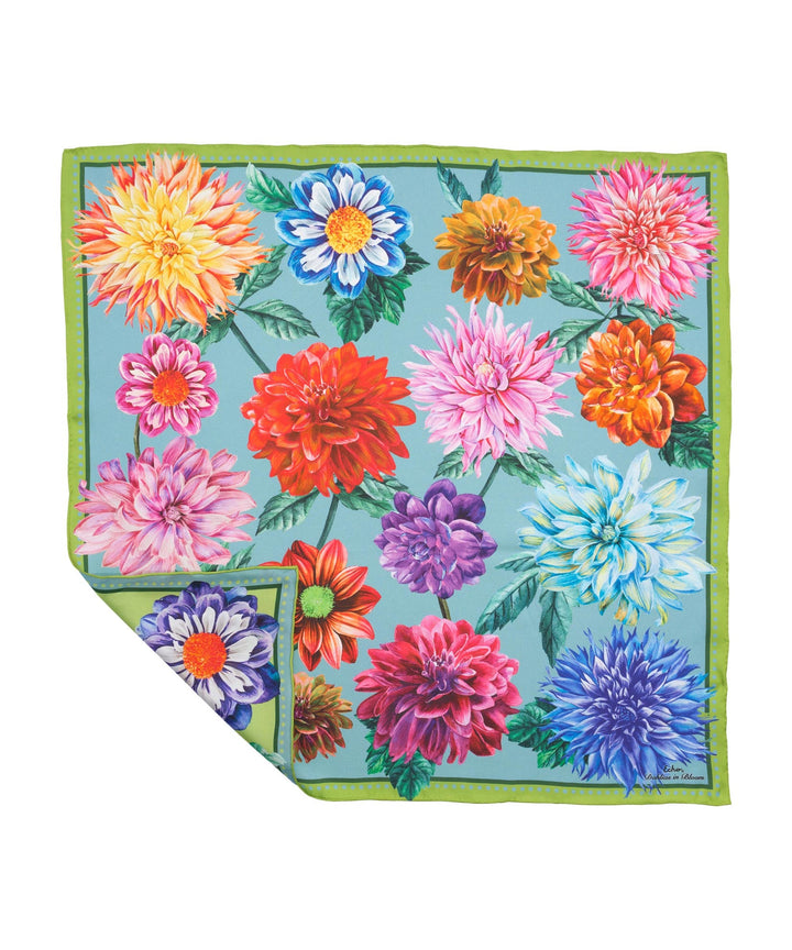 Dahlias In Bloom 23" Silk Bandana