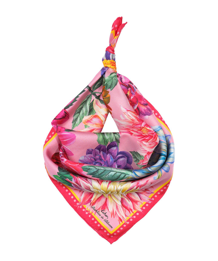 Dahlias In Bloom 23" Silk Bandana