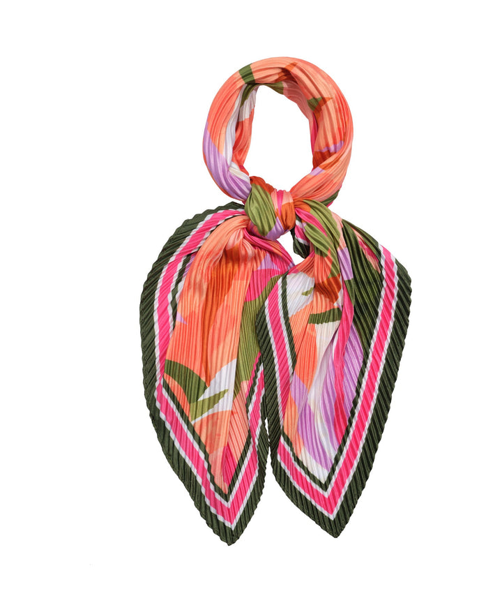 Paper Palms Pleated Diamond Scarf