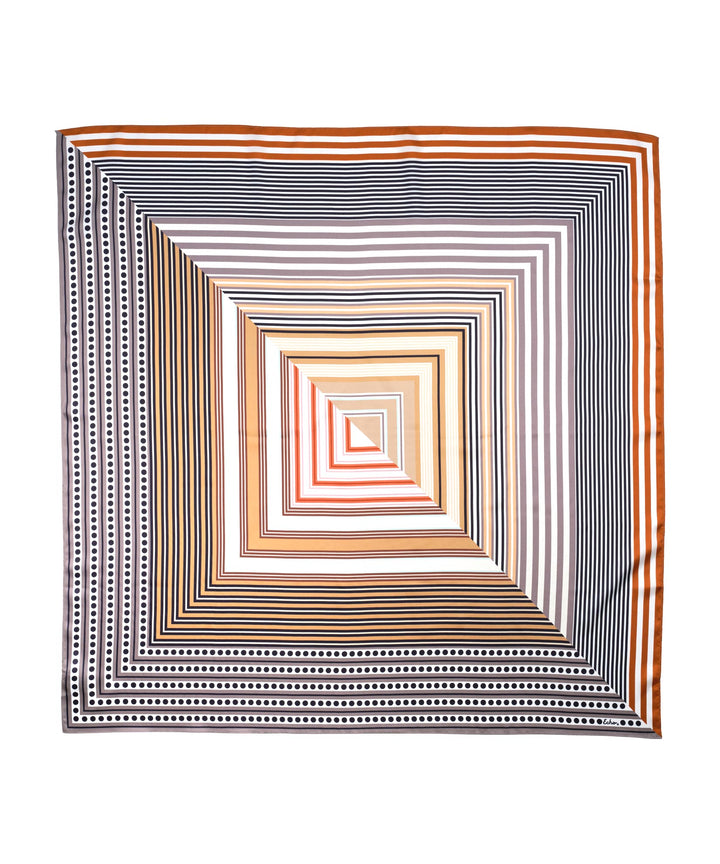 Stripe Vortex 35" Silk Square Scarf