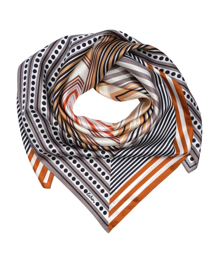 Stripe Vortex 35" Silk Square Scarf